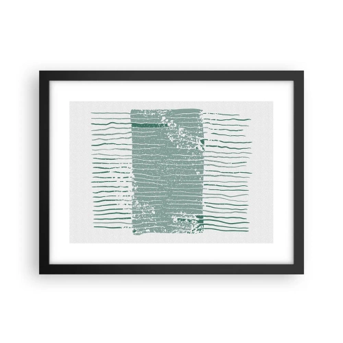 Affiche dans un cadre noir - Poster - Abstraction de la mer - 40x30 cm
