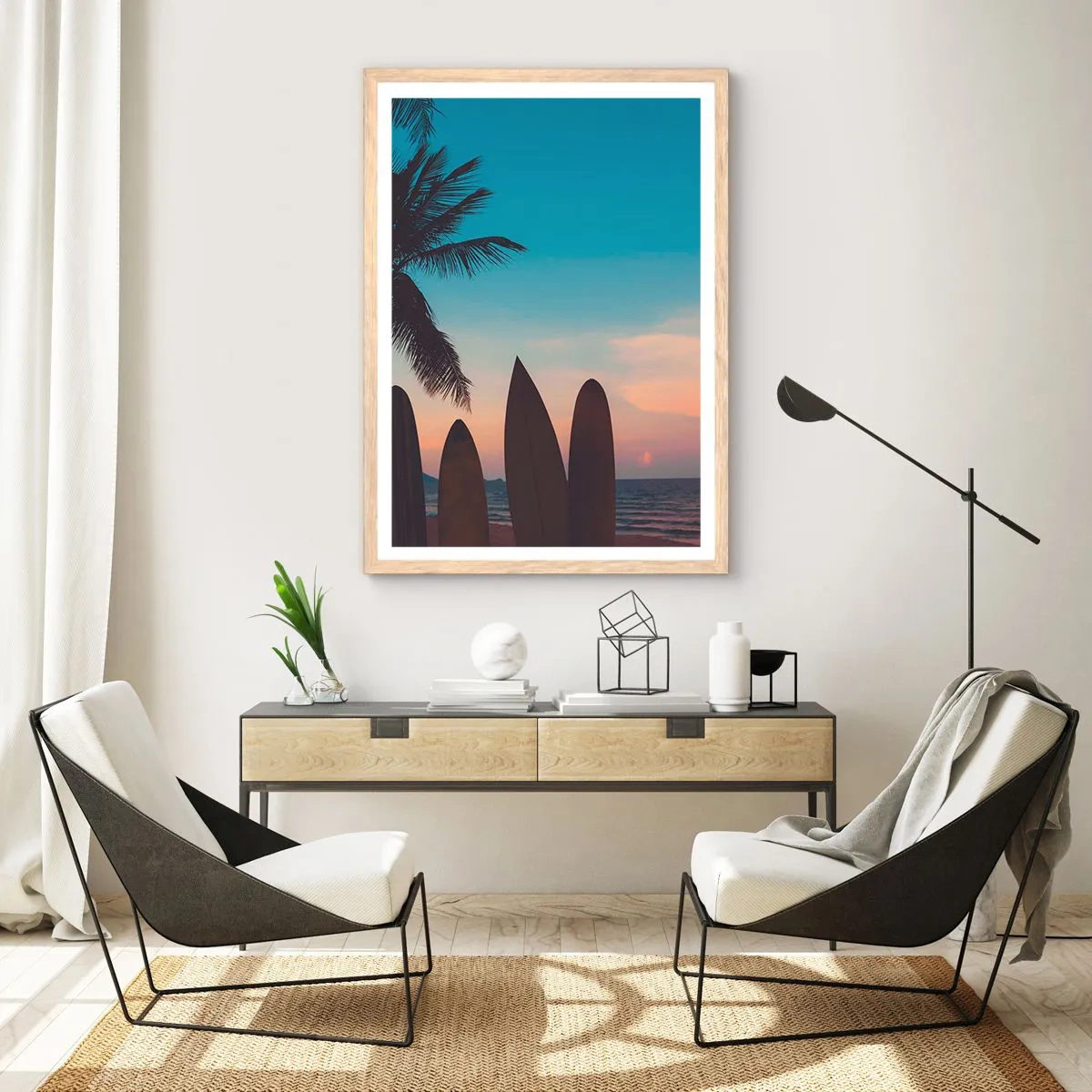 Affiche dans un chêne clair - Poster - Demain sera amusant aussi - 30x40 cm