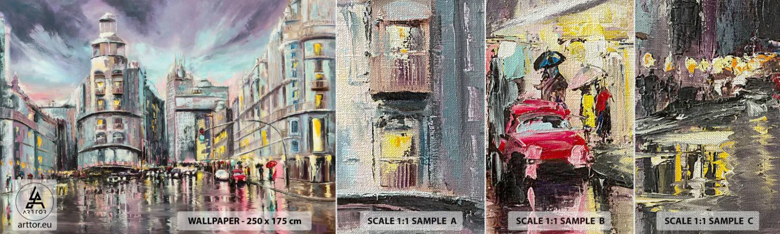 Échantillon de Papier Peint Premium Canvas - Ce sera une soirée réussie - Ville, Madrid, Architecture - 100x30 cm
