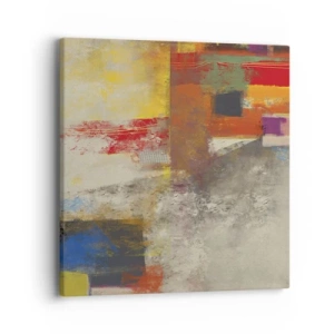 Impression sur toile - Image sur toile - Géométrie des couleurs - 40x40 cm
