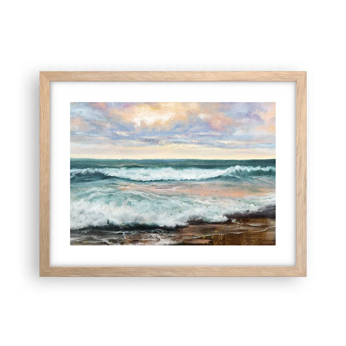 Affiche dans un chêne clair - Poster - Ici tu adouciras ton âme - 40x30 cm