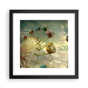 Affiche dans un cadre noir - Poster - On va faire la fête - 30x30 cm