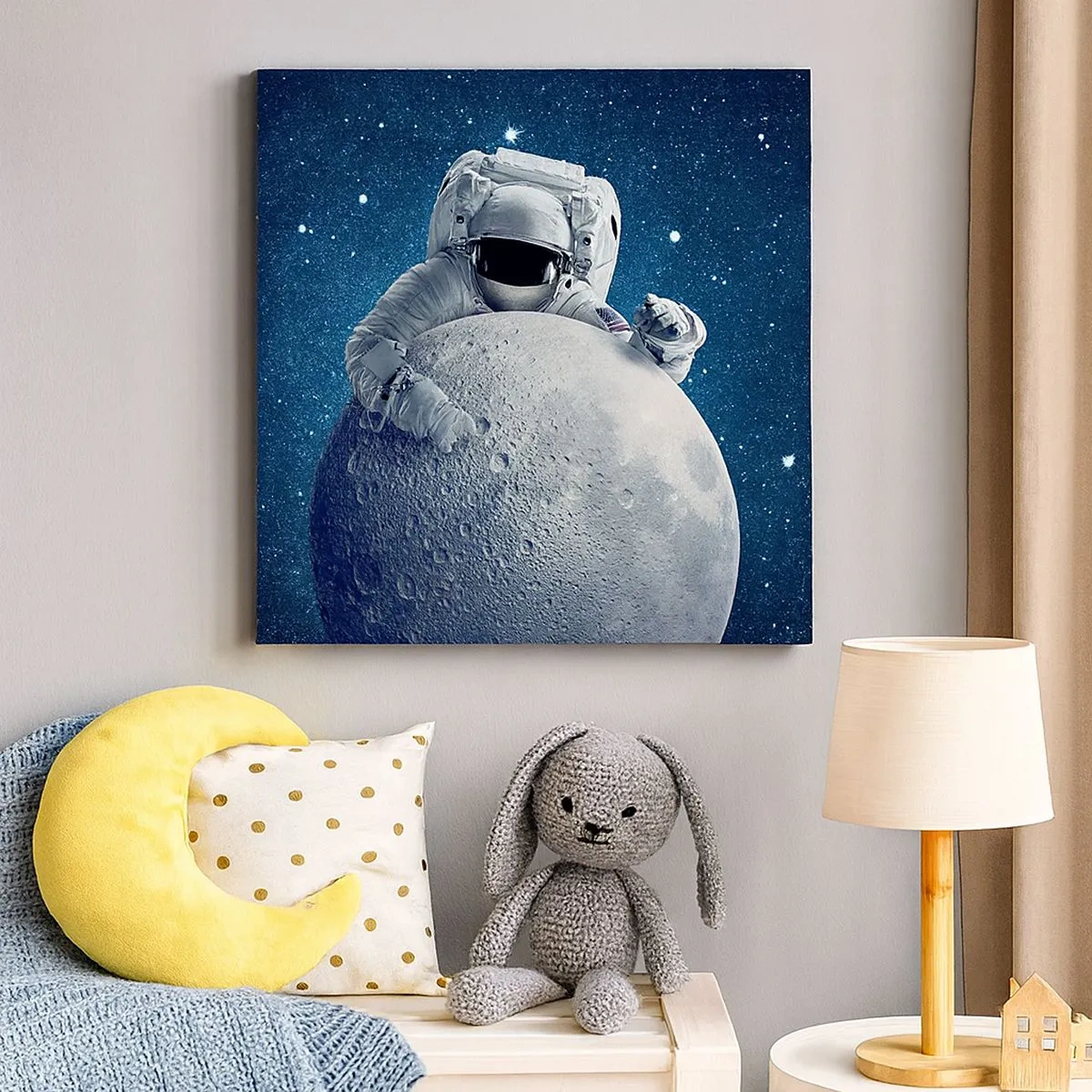 Impression sur toile - Image sur toile - Comique de l'espace - 30x30 cm