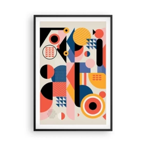 Affiche dans un cadre noir - Poster - Composition : jouer - 61x91 cm