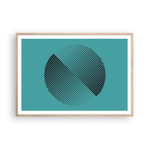 Affiche dans un chêne clair - Poster - Cercle – une variation géométrique - 100x70 cm