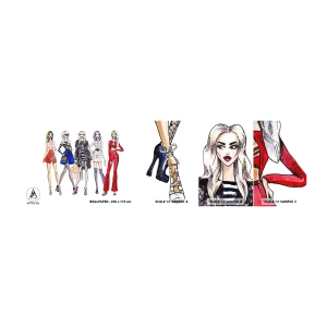 Échantillon De Papier Peint Standard Eco - Every week Fashion Week - Femme, Mode, Modèle - 100x30 cm