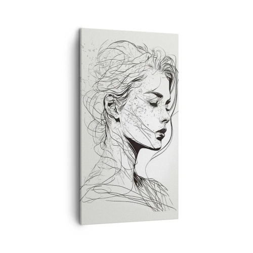 Impression sur toile - Image sur toile - Portrait en pensée - 45x80 cm