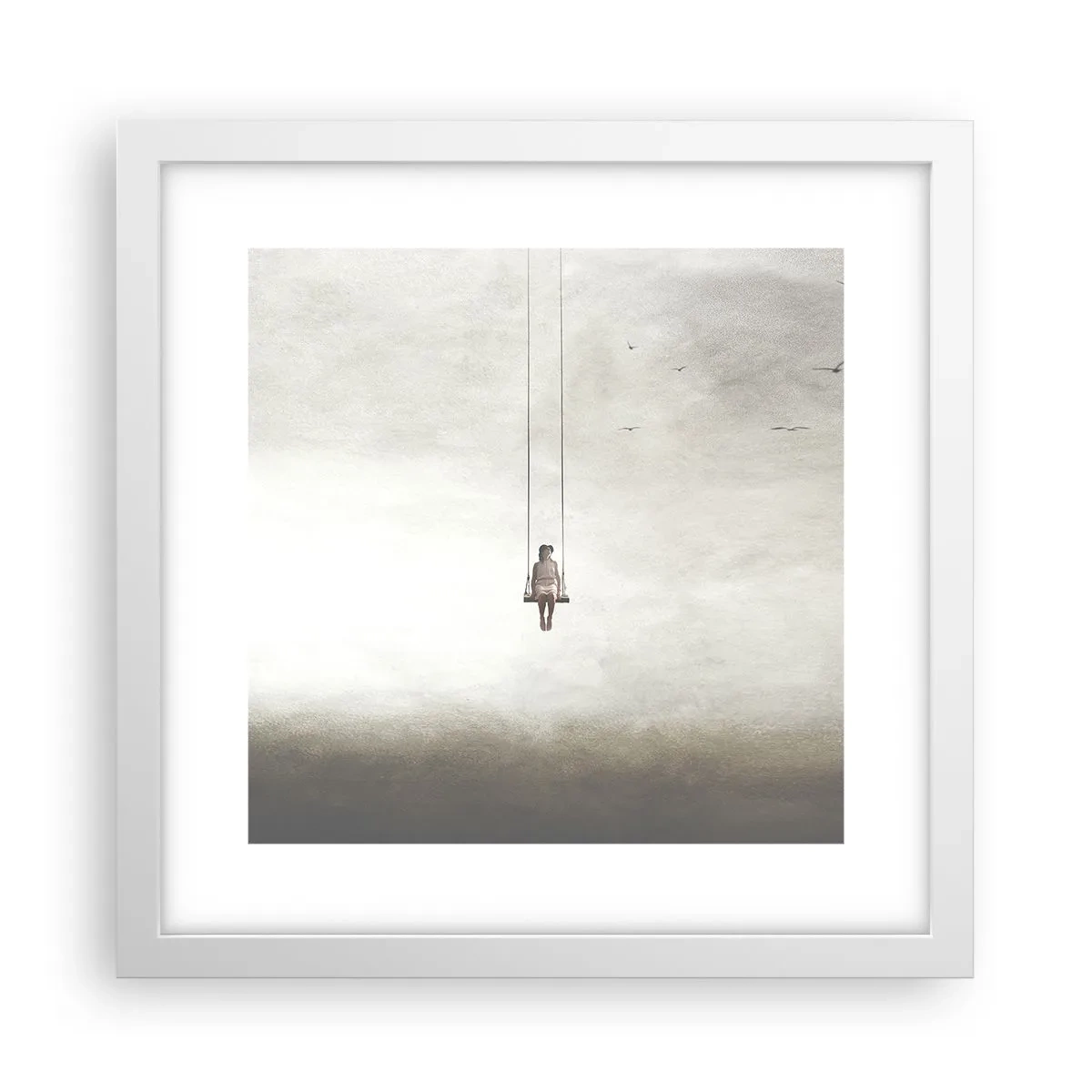 Affiche dans un cadre blanc - Poster - Enfant en nous - 30x30 cm