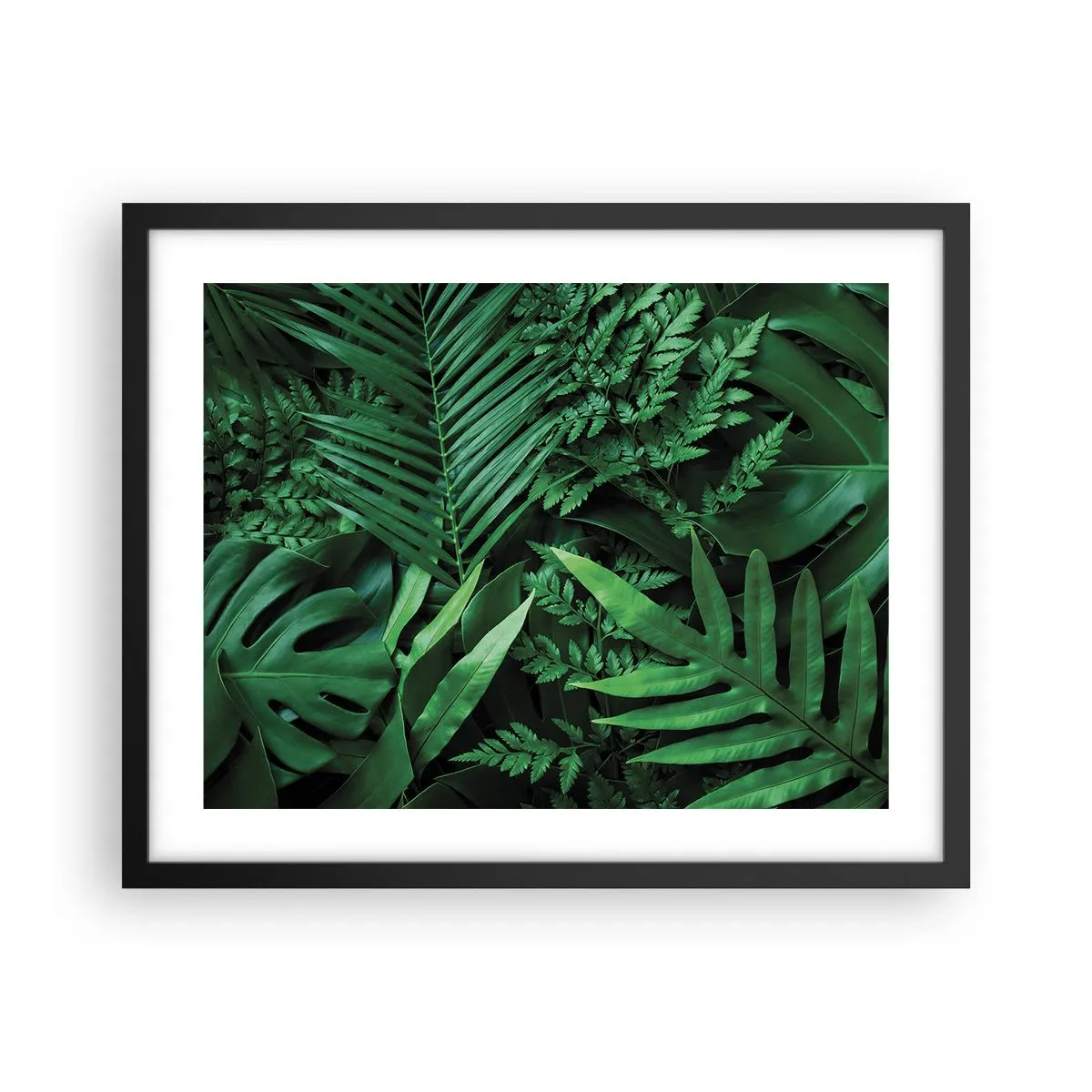 Affiche dans un cadre noir - Poster - Emmitouflé de verdure - 50x40 cm