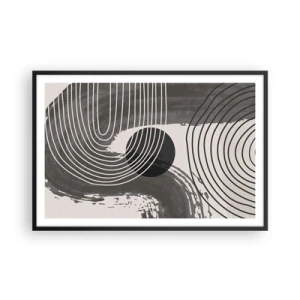 Affiche dans un cadre noir - Poster - L'ovale gagne - 91x61 cm