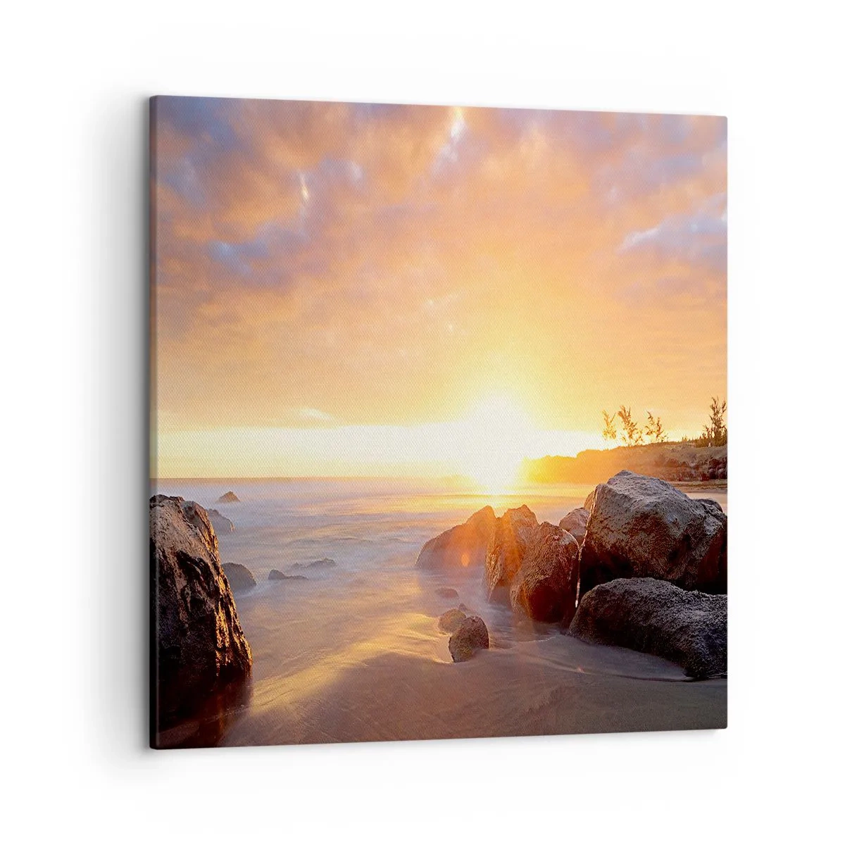 Impression sur toile - Image sur toile - Brise lumineuse du soir - 50x50 cm