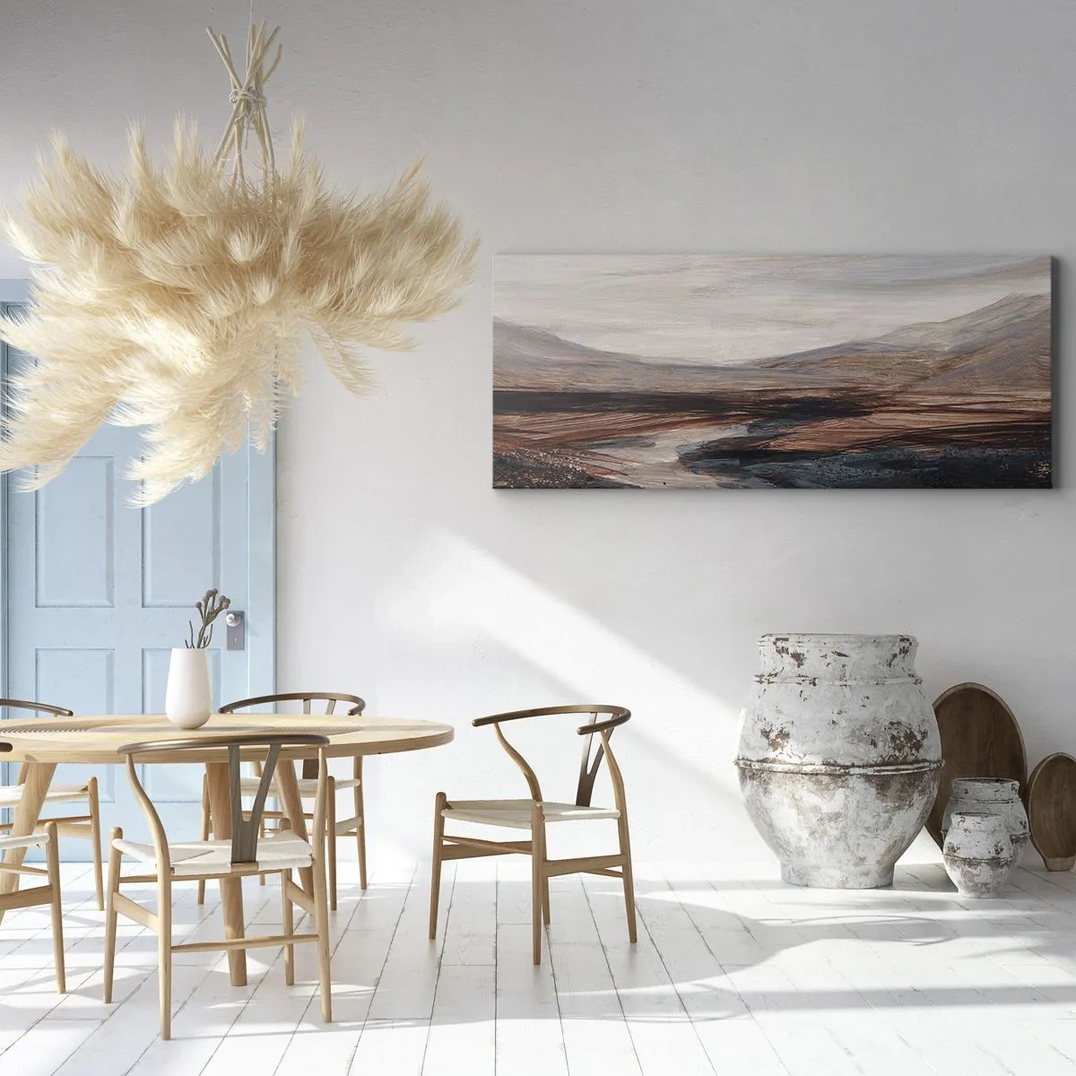 Impression sur toile - Image sur toile - Une vallée tranquille - 100x40 cm