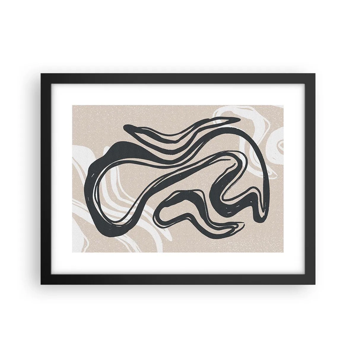 Affiche dans un cadre noir - Poster - Expression multipliée - 40x30 cm