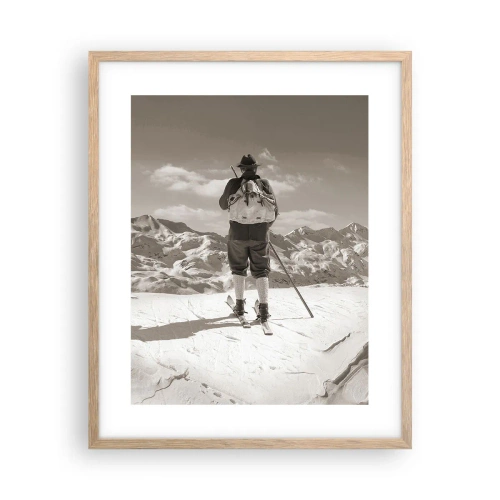 Affiche dans un chêne clair - Poster - Toutes les mêmes ces montagnes - 40x50 cm