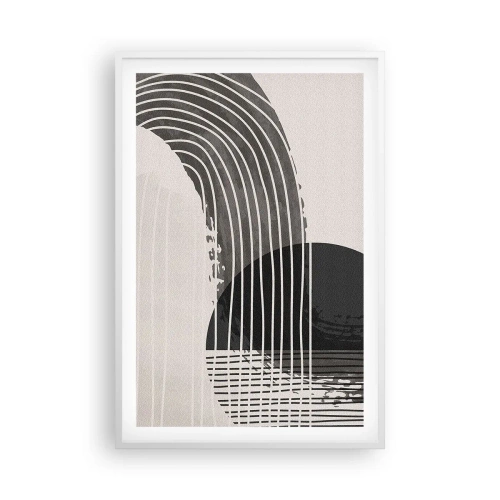 Affiche dans un cadre blanc - Poster - Aller et retour - 61x91 cm