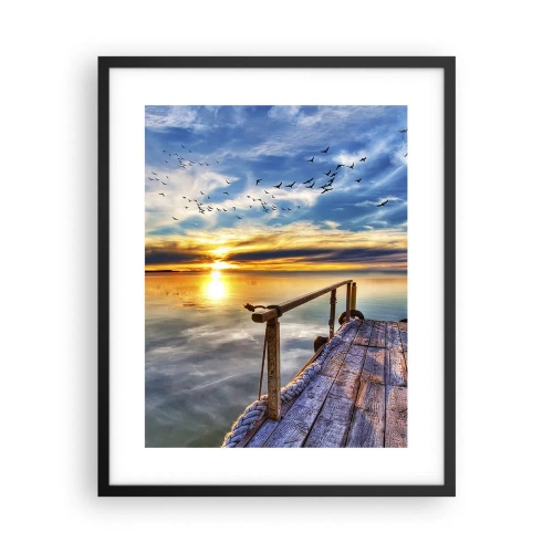 Affiche dans un cadre noir - Poster - Le vent se repose - 40x50 cm