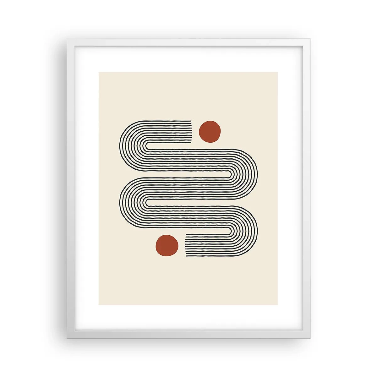 Affiche dans un cadre blanc - Poster - Du début à la fin - 40x50 cm