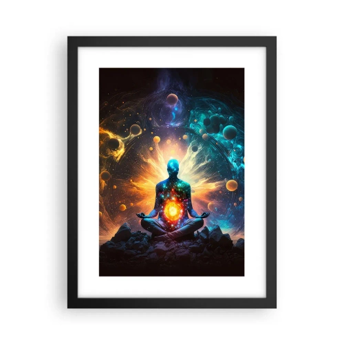 Affiche dans un cadre noir - Poster - Paix cosmique - 30x40 cm