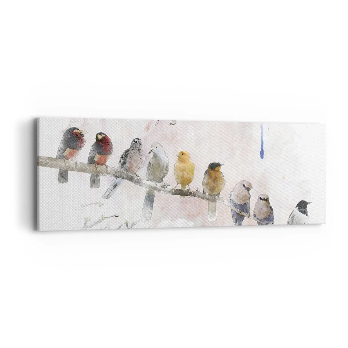 Impression sur toile - Image sur toile - Rencontre ailée - 90x30 cm