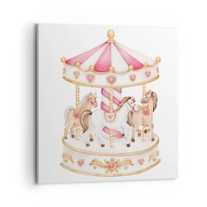 Impression sur toile - Image sur toile - Le doux monde de l'enfance - 60x60 cm