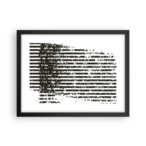 Affiche dans un cadre noir - Poster - Rythme et bruissement - 40x30 cm