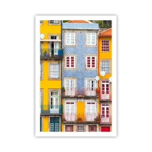 Affiche - Poster - Couleurs de vieille ville - 61x91 cm