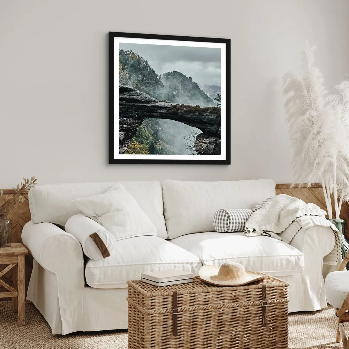 Affiche dans un cadre noir - Poster - L'aventure est sur le point de commencer - 60x60 cm