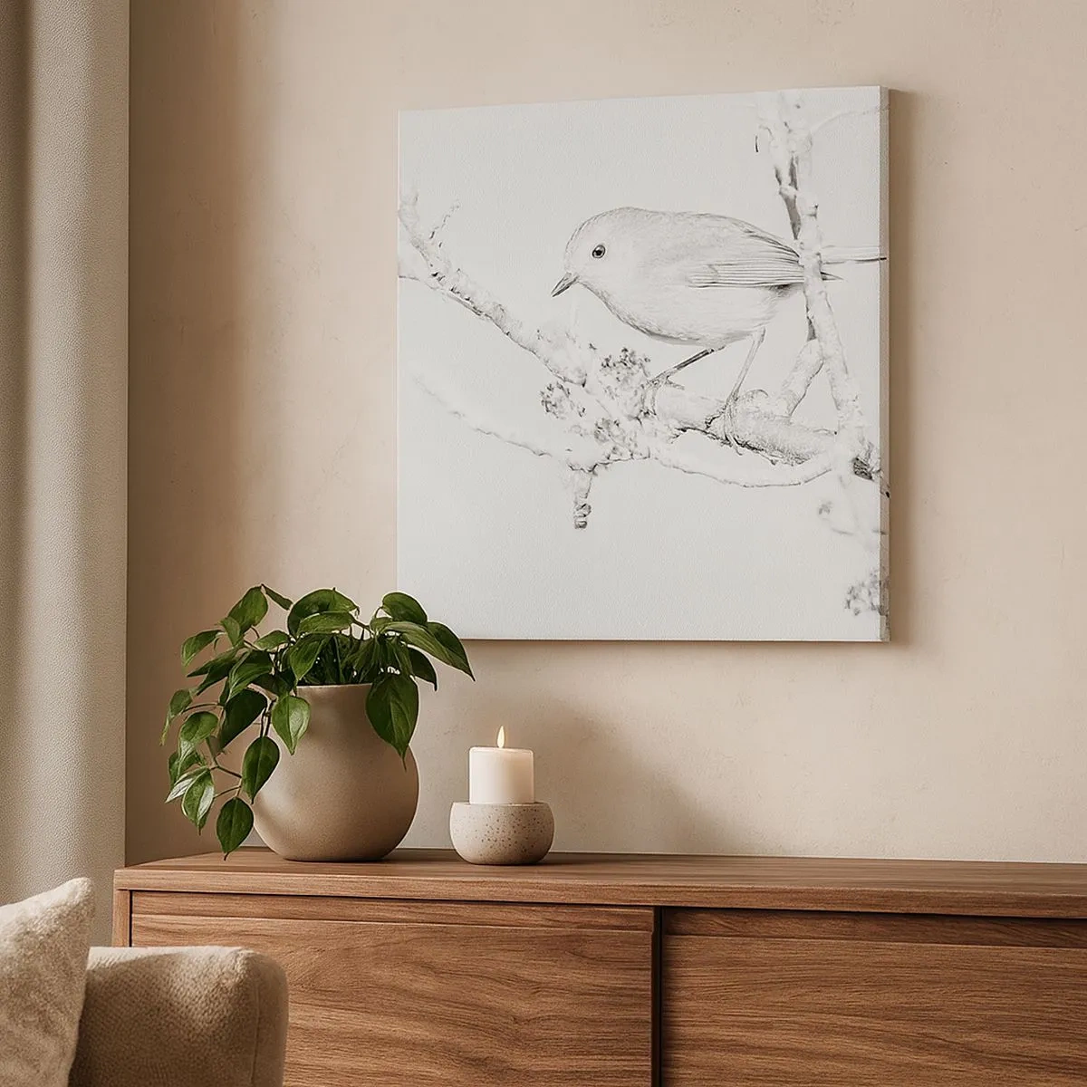 Impression sur toile - Image sur toile - Matin d'hiver - 30x30 cm