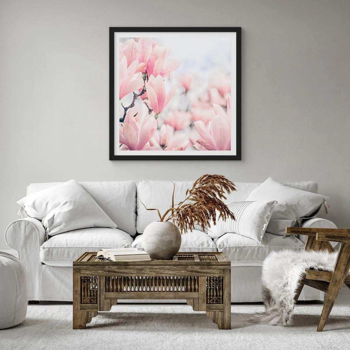 Affiche dans un cadre noir - Poster - Idéal de la subtilité - 60x60 cm