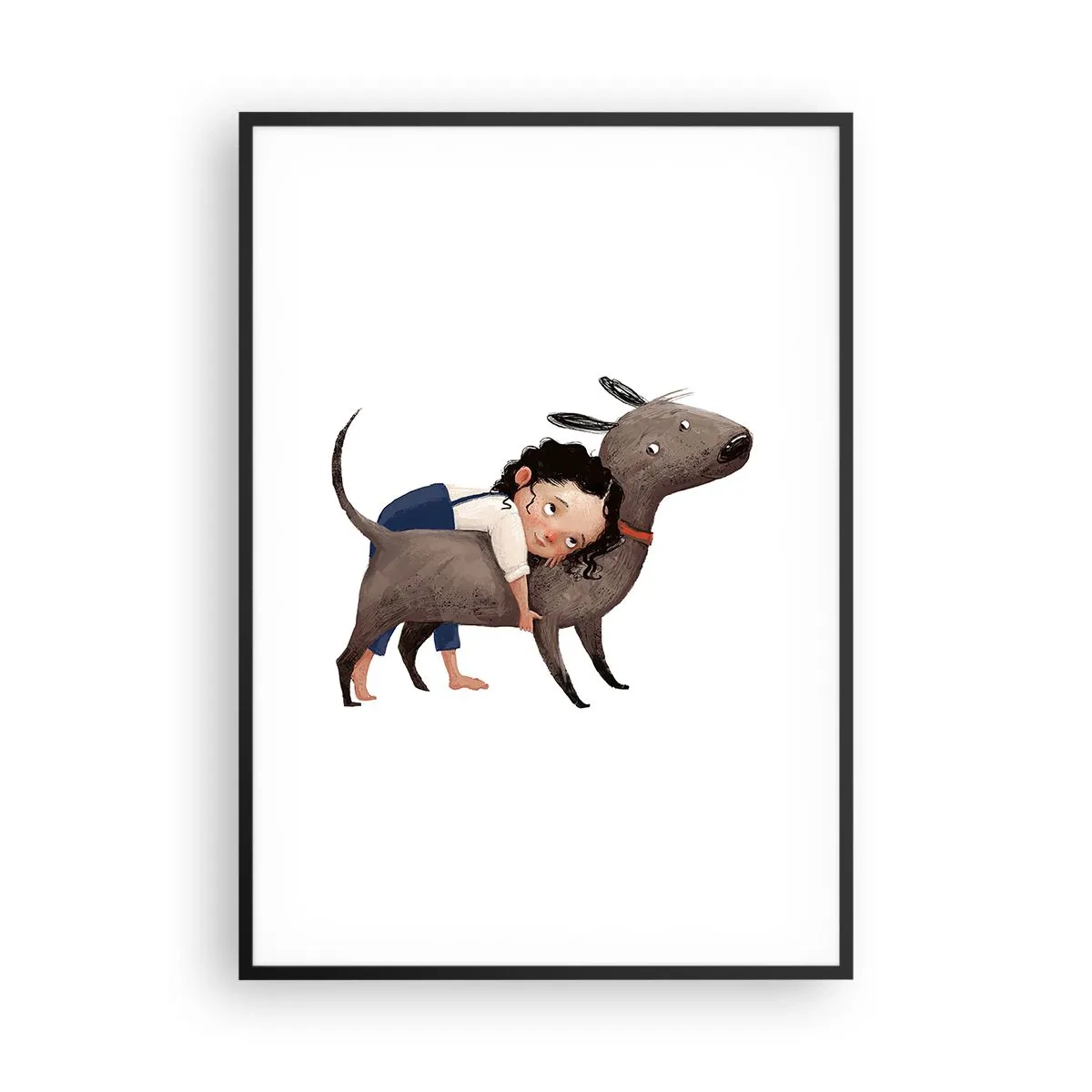 Affiche dans un cadre noir - Poster - Les meilleurs amis - 70x100 cm