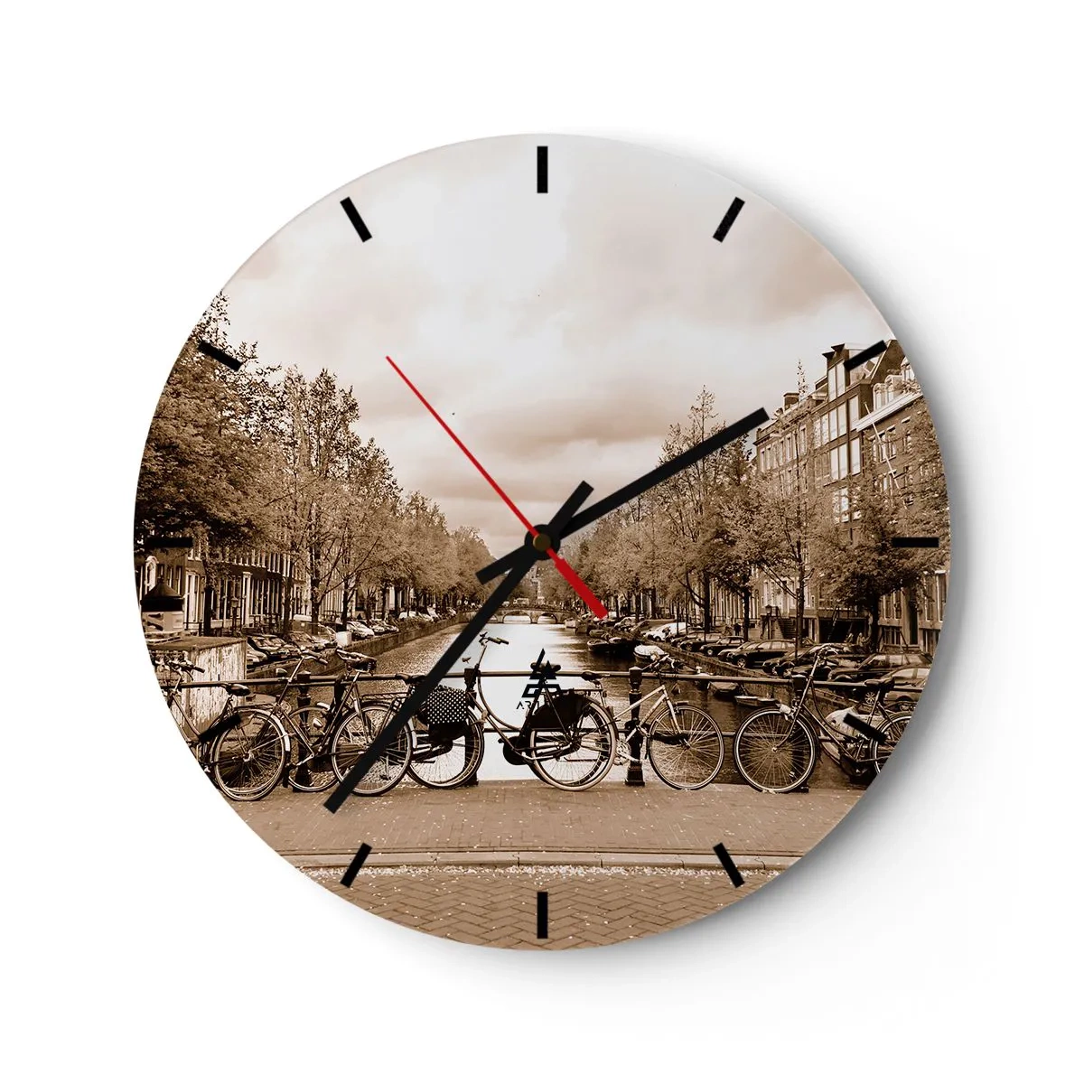 Horloge murale - Pendule murale - Ambiance hollandaise - 40x40 cm