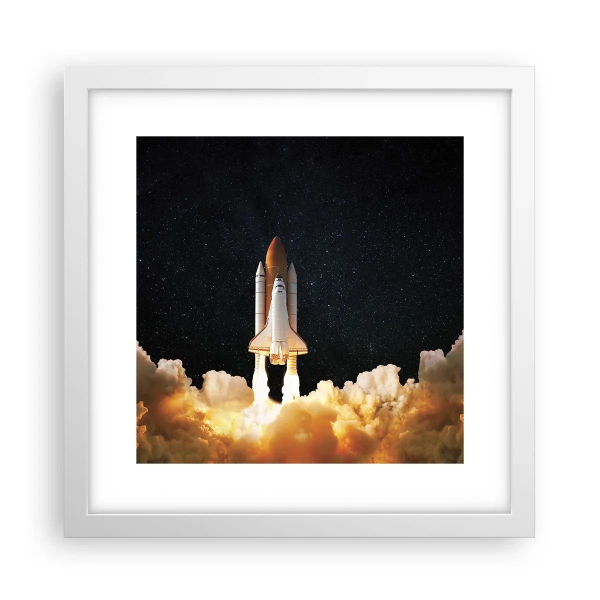 Affiche dans un cadre blanc - Poster - Ad astra! - 30x30 cm