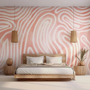 Papier Peint Autocollant Deluxe Sticker - Dans le labyrinthe de corail - Minimalisme, Art moderne, Abstraction - 200x140 cm