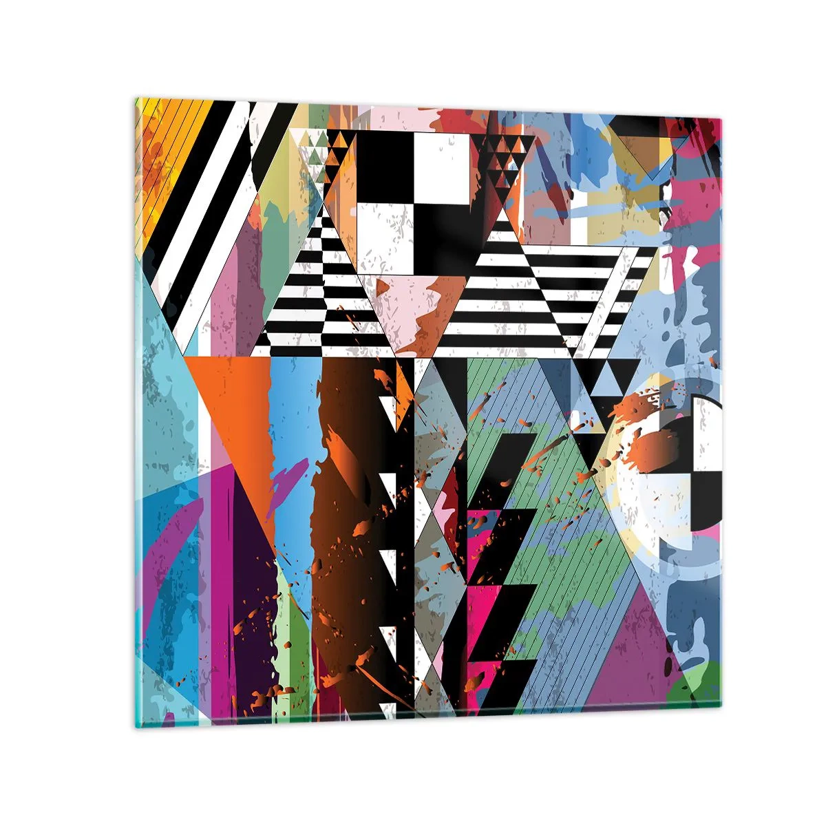 Impression sur verre - Image sur verre - Géométrique et organique - 40x40 cm