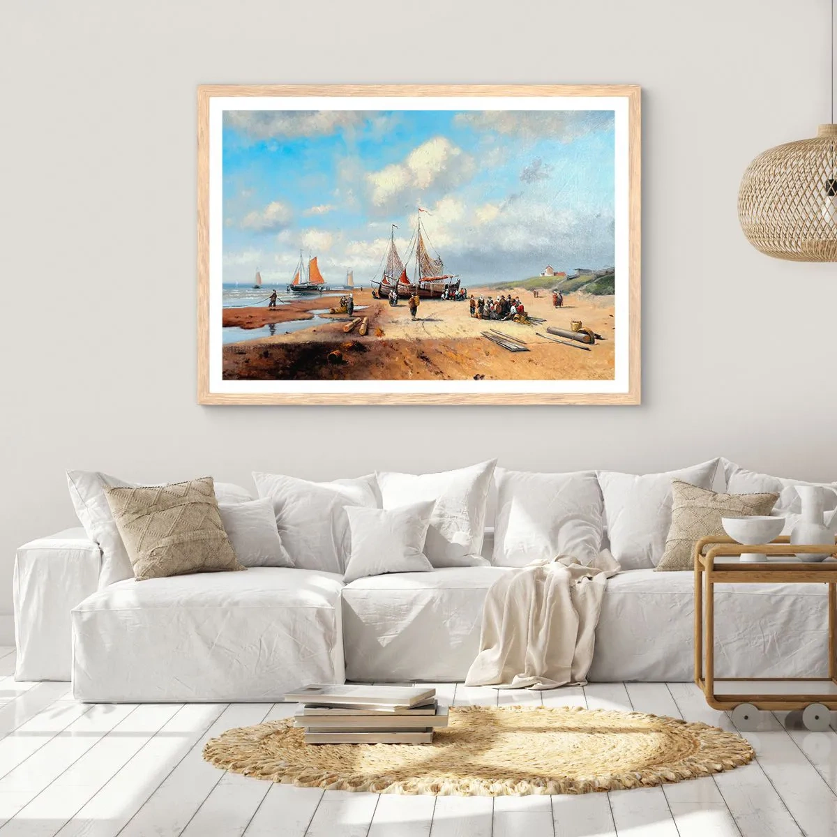 Affiche dans un chêne clair - Poster - Après une capture réussie - 50x40 cm