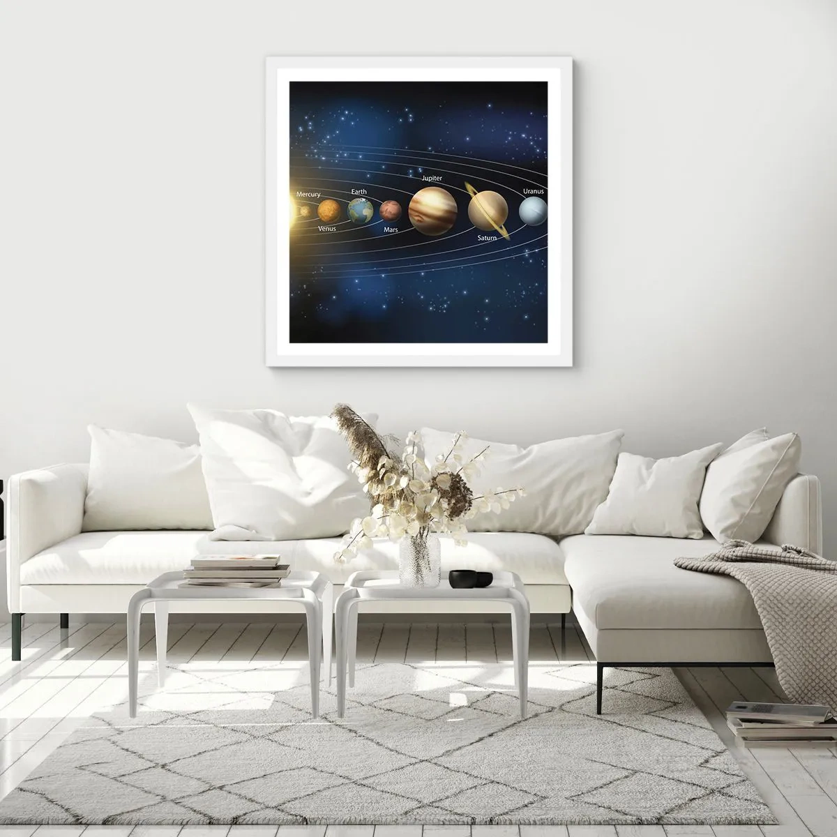 Affiche dans un cadre blanc - Poster - L'une des dix - 60x60 cm