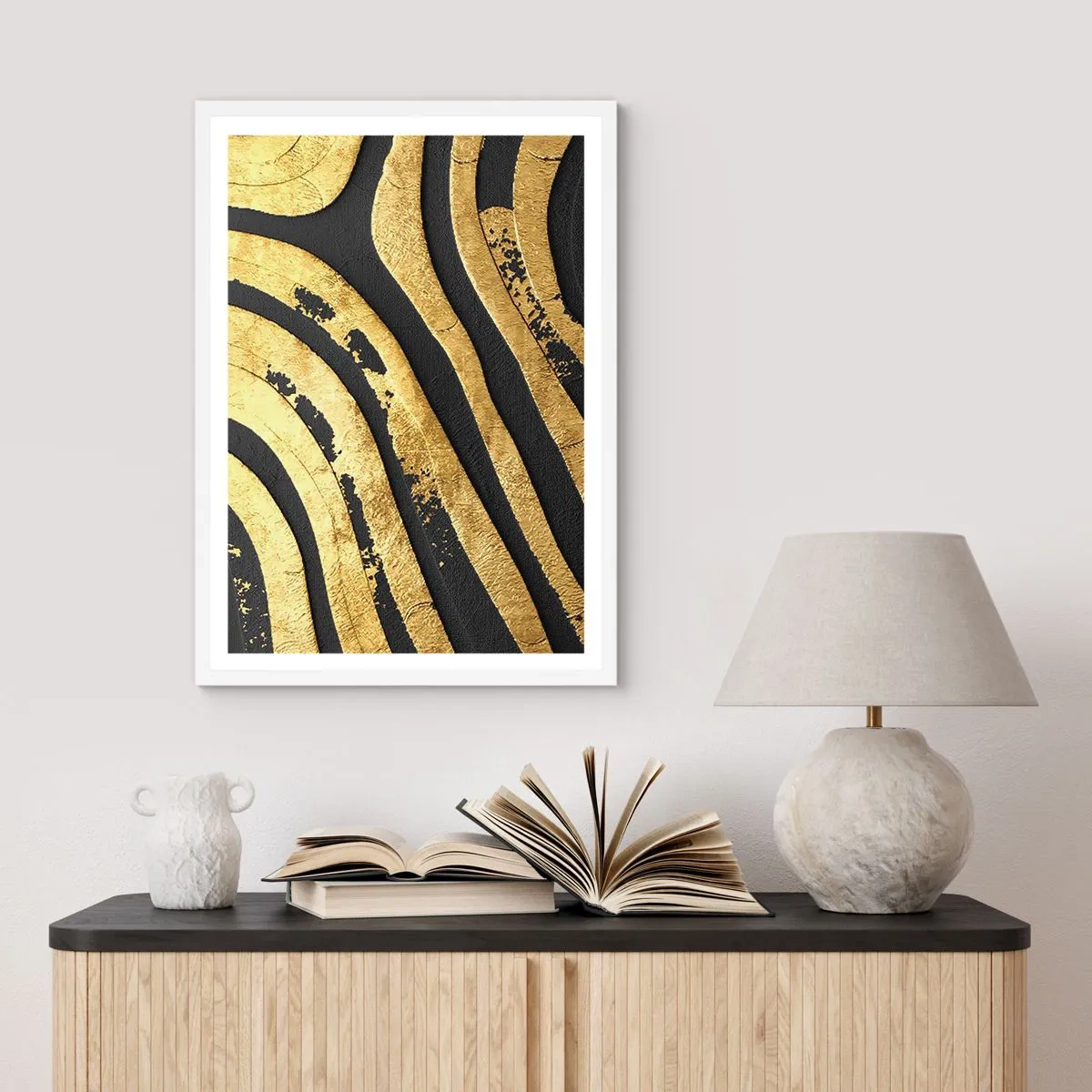 Affiche dans un cadre blanc - Poster - Tout coule - 70x100 cm