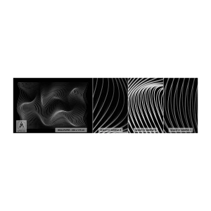 Échantillon de Papier Peint Premium Canvas - Danse de lumière dans l'espace - 3D, Lignes, Moderne - 100x30 cm