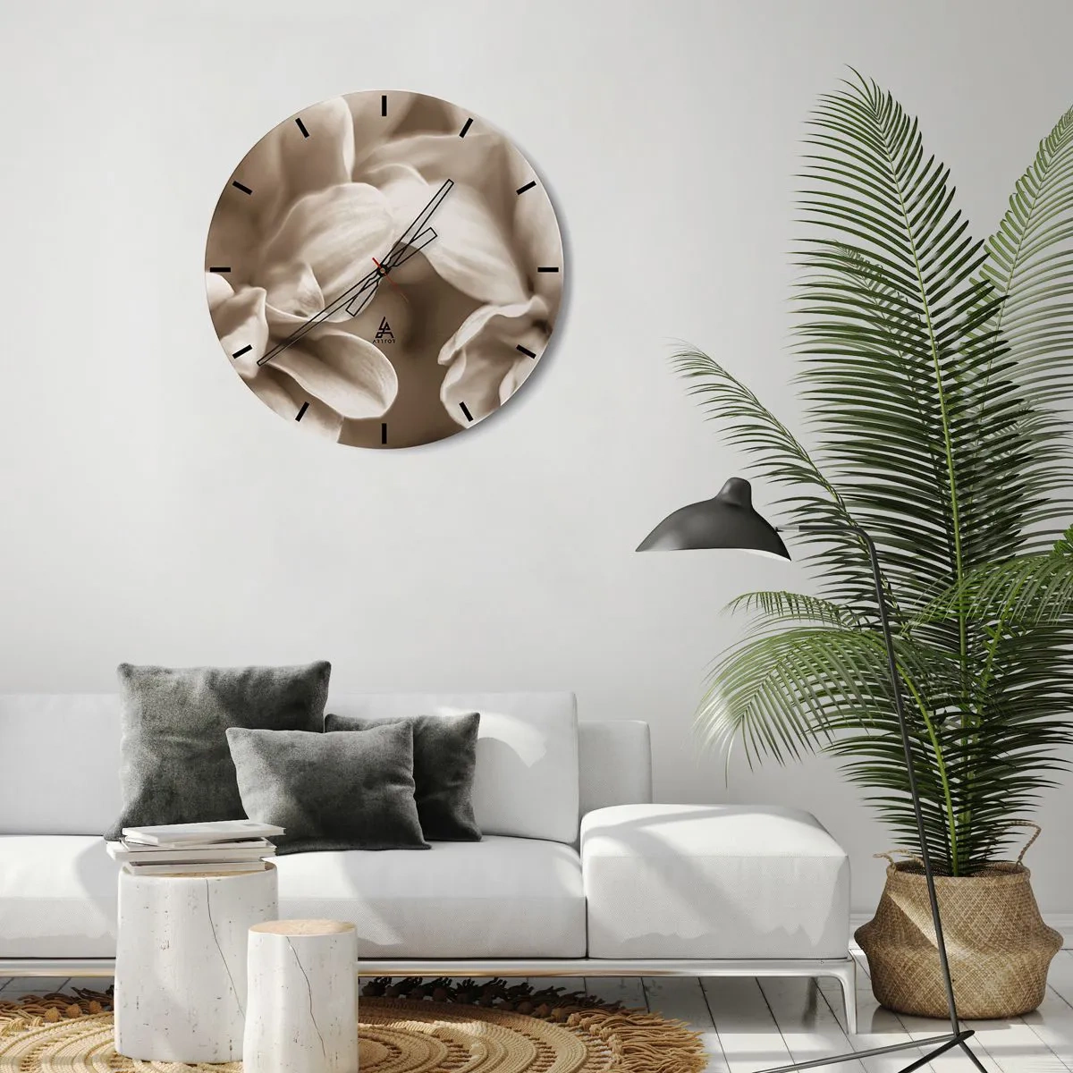 Horloge murale - Pendule murale - Doux comme un sourire - 40x40 cm