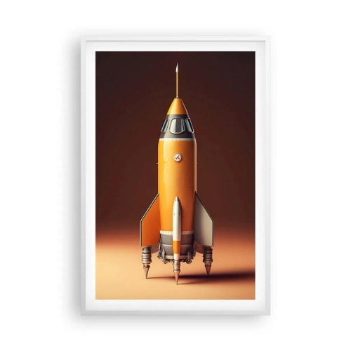 Affiche dans un cadre blanc - Poster - Ça commence par un rêve - 61x91 cm