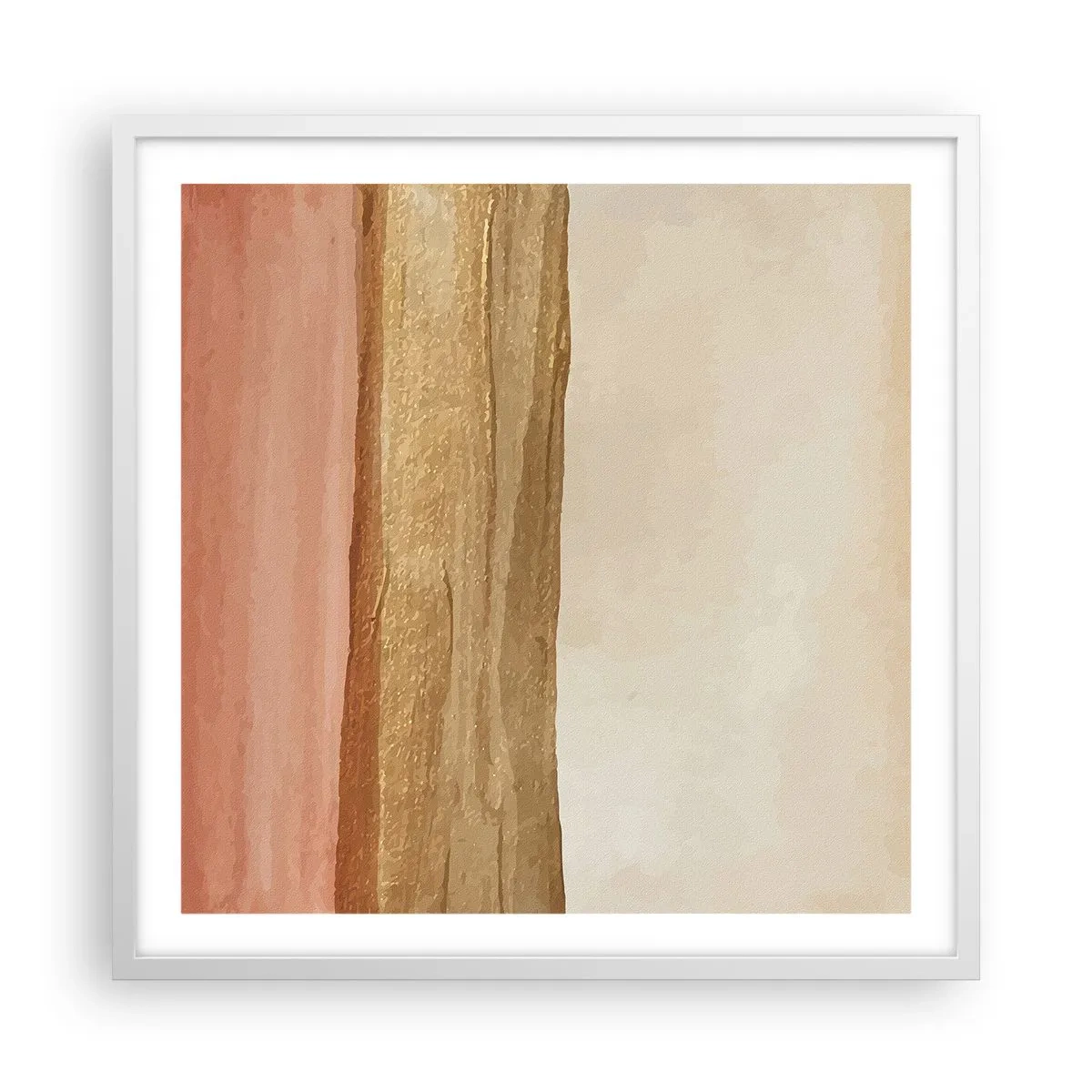 Affiche dans un cadre blanc - Poster - Composition verticale - 60x60 cm