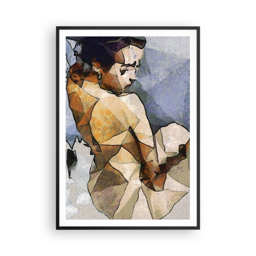 Affiche dans un cadre noir - Poster - Dans l'esprit du cubisme - 70x100 cm