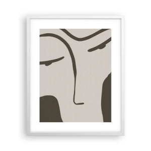 Affiche dans un cadre blanc - Poster - Comme un tableau de Modigliani - 40x50 cm