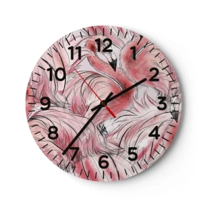Horloge murale - Pendule murale - Oiseau corps de ballet - 30x30 cm
