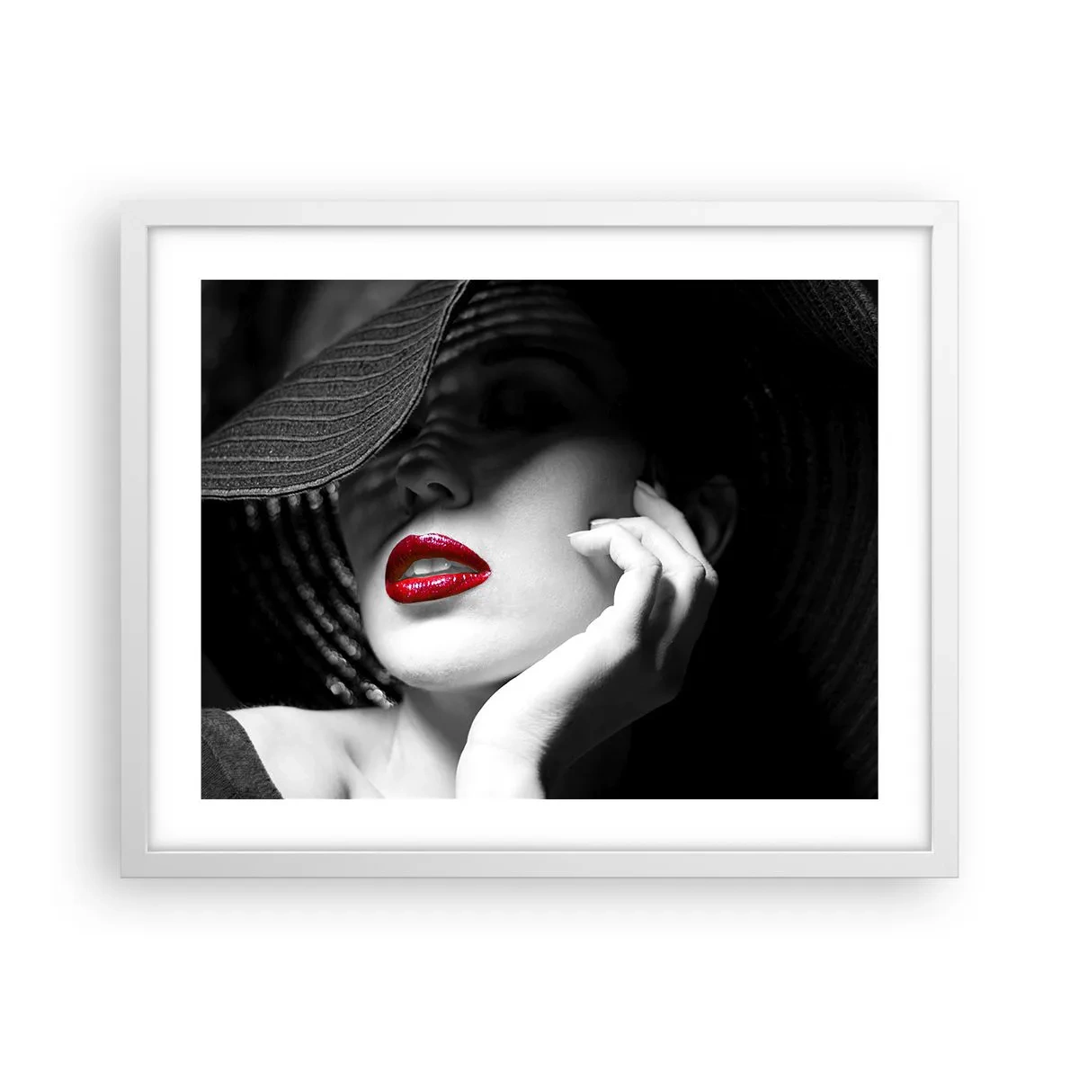 Affiche dans un cadre blanc - Poster - Étude écarlate - 50x40 cm