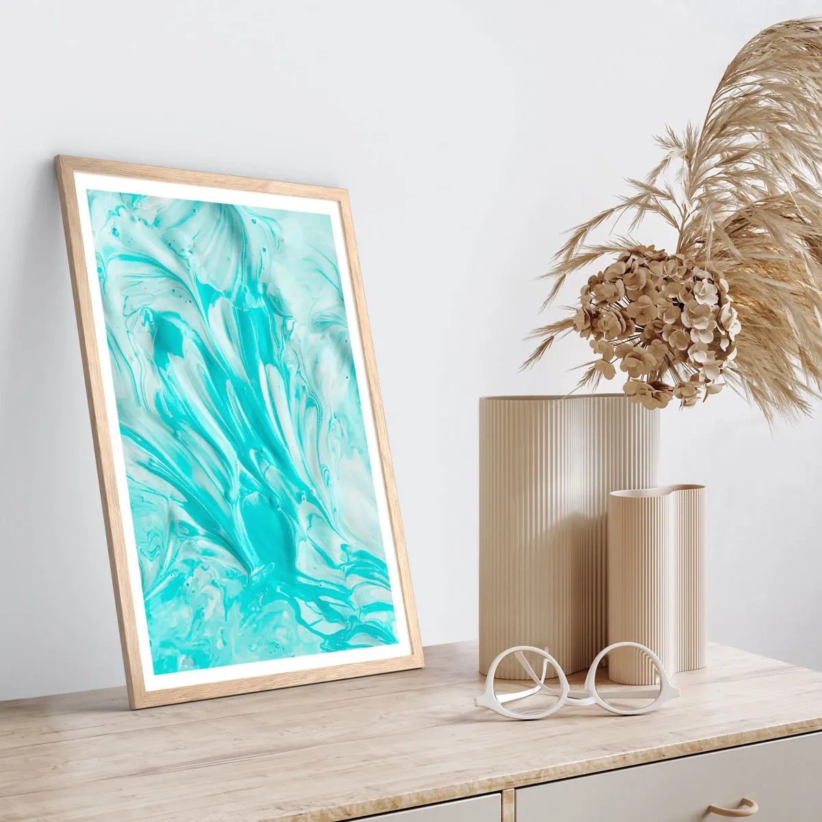 Affiche dans un chêne clair - Poster - Ensemble pour toujours - 70x100 cm