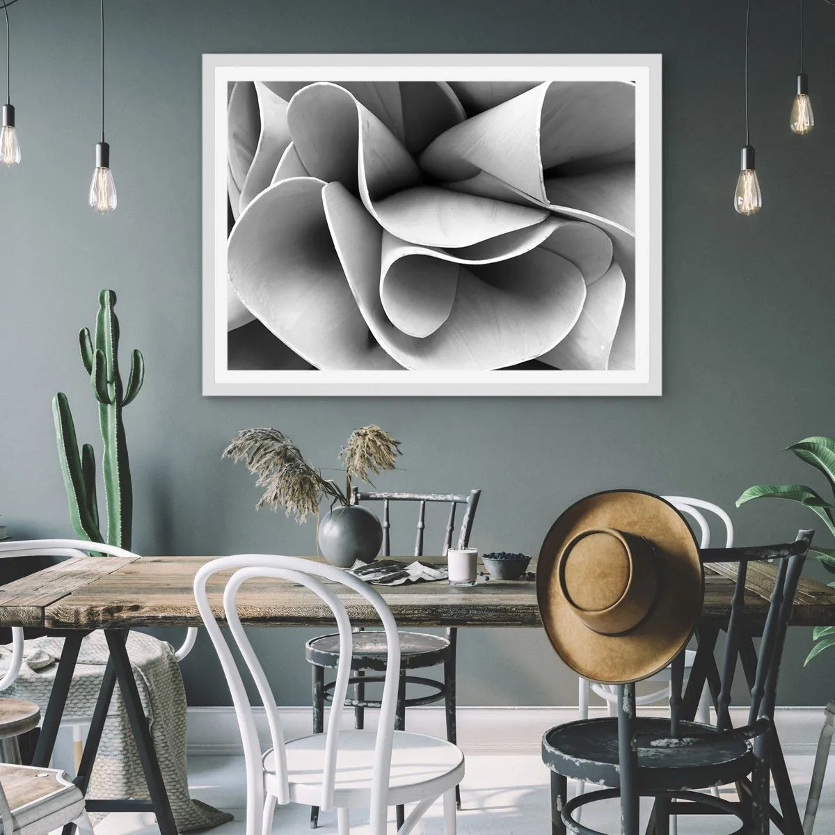 Affiche dans un cadre blanc - Poster - Il s'en passe dans l'espace - 100x70 cm