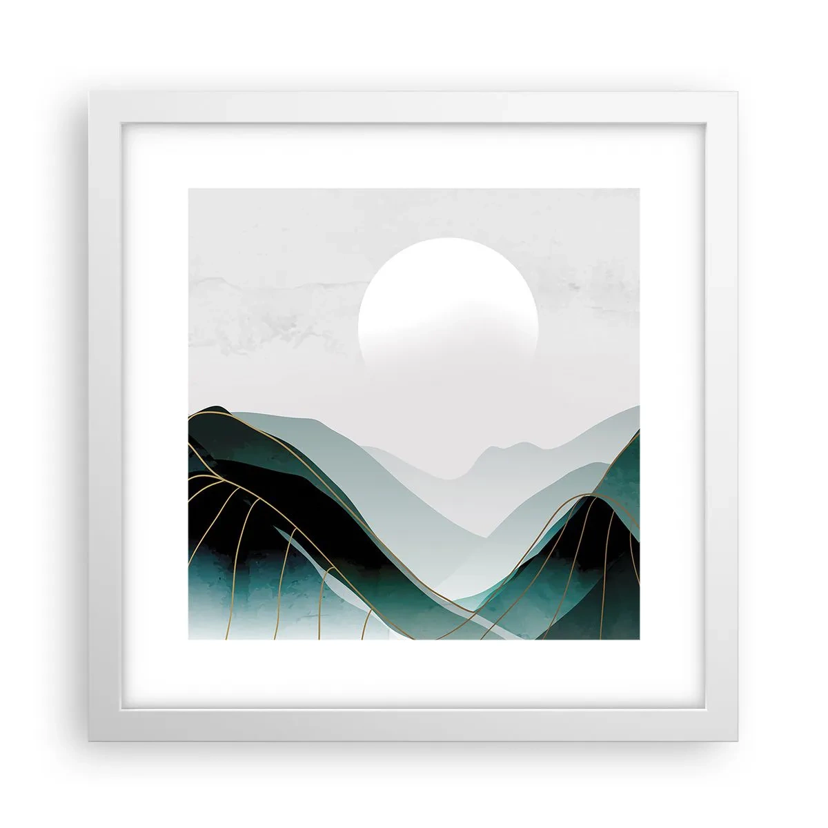 Affiche dans un cadre blanc - Poster - En pleine majesté - 30x30 cm