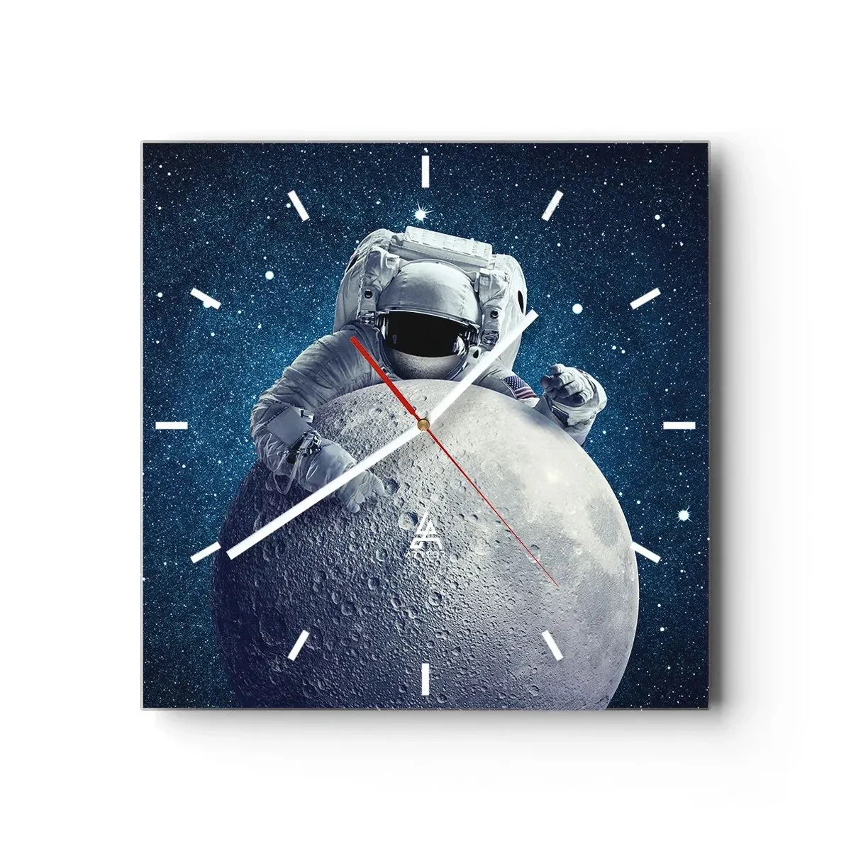 Horloge murale - Pendule murale - Comique de l'espace - 40x40 cm