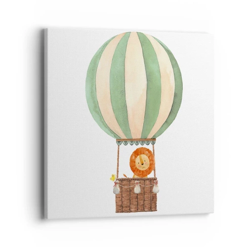 Impression sur toile - Image sur toile - Les voyages de Léon - 40x40 cm